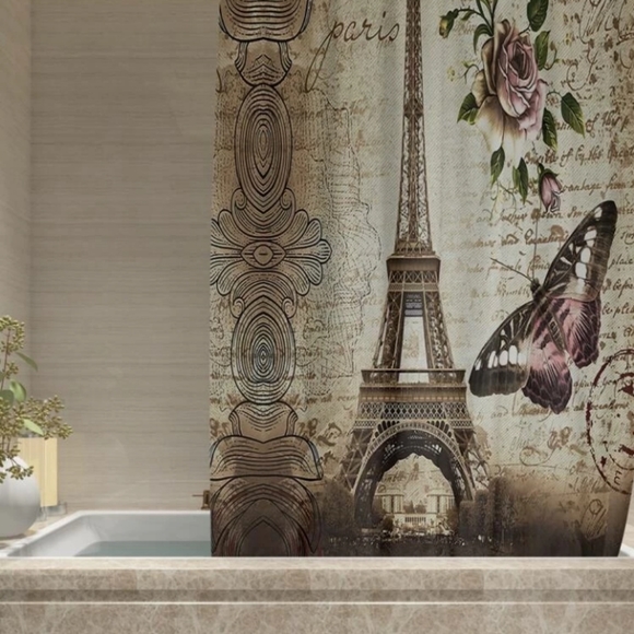 France paris Eiffel Tower shower curtain bathroom - Picture 5 of 6